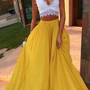 Akira Yellow Maxi Skirt